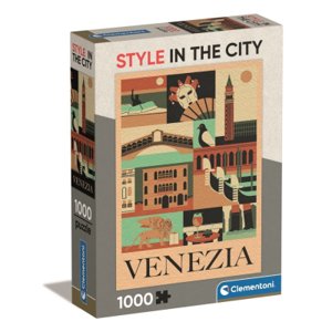 Clementoni - Puzzle 1000 Style in the city Benátky Compact box
