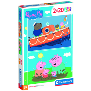 Puzzle 2x20 Prasátko Peppa