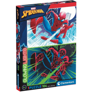 Clementoni - Svítící puzzle Marvel: Spiderman 104 dílků