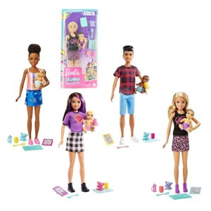 Barbie Chůva s miminkem a doplňky GRP10