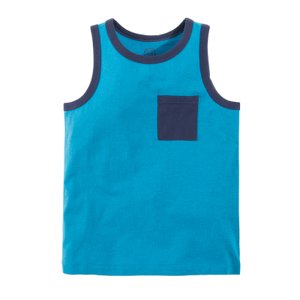 COOL CLUB Chlapecké tričko bez rukávů s kapsou MODRÁ 116