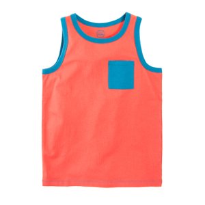 COOL CLUB Chlapecké tričko bez rukávů s kapsou ČERVENÁ 110