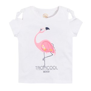 COOL CLUB Dívčí tričko s krátkým rukávem Tropicool mood BÍLÁ 92