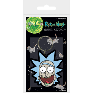 EPEE merch - Klíčenka gumová, Rick and Morty - Rick crazy smile