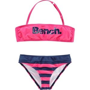 BENCH Bikiny modrá / pink