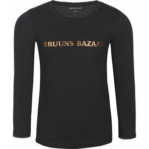 Bruuns Bazaar Kids Tričko 'Marie Louise' zlatá / černá