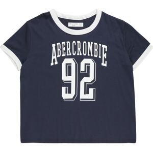 Abercrombie & Fitch Tričko námořnická modř / bílá