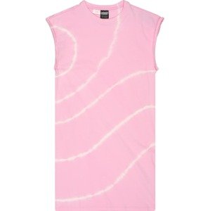 Urban Classics Šaty pink / bílá