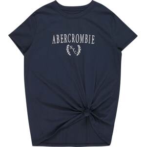 Abercrombie & Fitch Tričko noční modrá / bílá