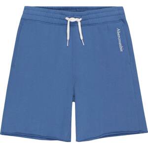 Abercrombie & Fitch Kalhoty chladná modrá / bílá
