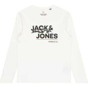 Jack & Jones Junior Tričko 'HUNTER' šedá / oranžová / černá / bílá