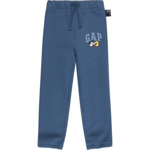 GAP Kalhoty kouřově modrá / chladná modrá / žlutá / červená