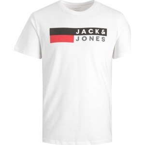 Jack & Jones Junior Tričko noční modrá / ohnivá červená / bílá