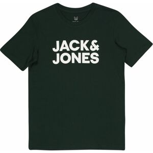 Jack & Jones Junior Tričko 'ECORP' jedle / bílá