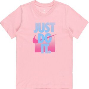 Nike Sportswear Tričko modrá / pink / růžová