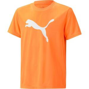 PUMA Funkční tričko jasně oranžová / bílá