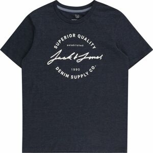Jack & Jones Junior Tričko námořnická modř / bílá