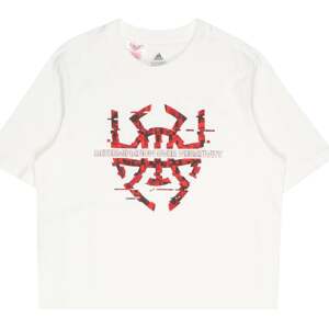 ADIDAS PERFORMANCE Funkční tričko 'Donovan Mitchell D.O.N.' vínově červená / ohnivá červená / pastelově červená / bílá