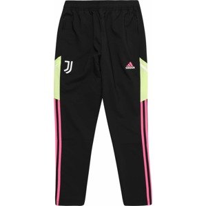ADIDAS PERFORMANCE Sportovní kalhoty 'JUVE' limetková / pink / černá