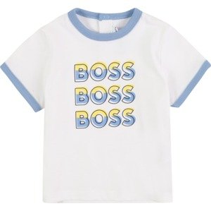 BOSS Kidswear Tričko světlemodrá / světle žlutá / černá / bílá