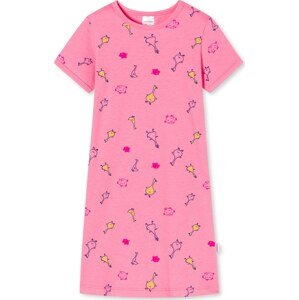 SCHIESSER Noční košilka 'Girls World' tmavě žlutá / pink / černá