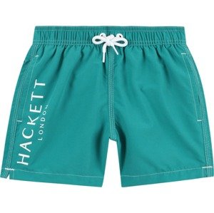 Hackett London Kalhoty smaragdová / bílá