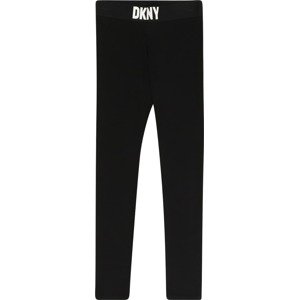 DKNY Sportovní kalhoty černá / bílá