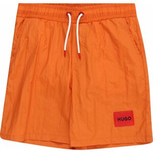 HUGO Plavecké šortky oranžová / červená / černá
