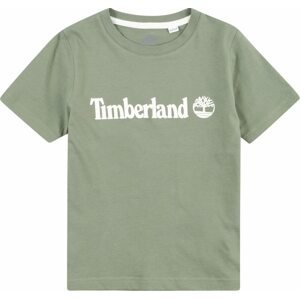 TIMBERLAND Tričko zelená / bílá