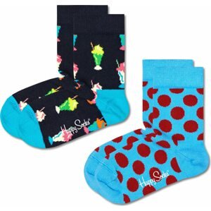 Happy Socks Ponožky modrá / noční modrá / žlutá / červená