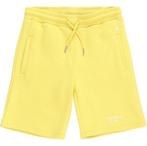 Calvin Klein Jeans Kalhoty žlutá / bílá