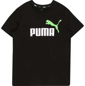 PUMA Funkční tričko světle zelená / černá / bílá
