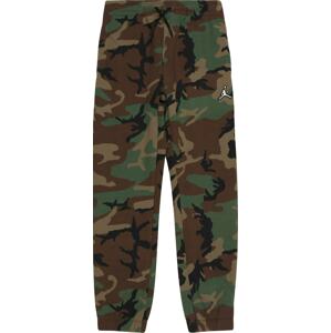 Jordan Kalhoty hnědá / zelená / khaki / černá