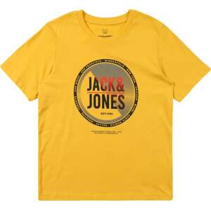Jack & Jones Junior Tričko 'SCOTT' medová / šedá / červená / černá