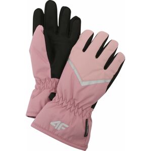 4F Sportovní rukavice růžová / světle růžová / černá / offwhite