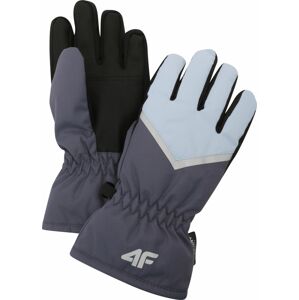 4F Sportovní rukavice azurová / šedá / světle šedá / černá