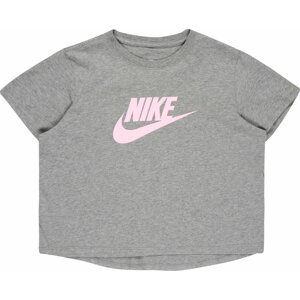 Nike Sportswear Tričko šedá / světle růžová