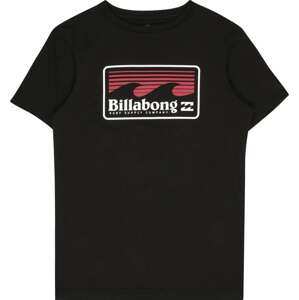 BILLABONG Funkční tričko 'SWELL' tmavě červená / černá / offwhite