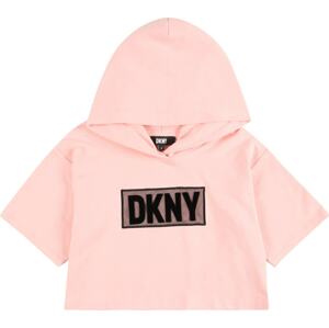 DKNY Tričko světle růžová / černá