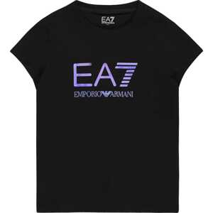 EA7 Emporio Armani Tričko fialová / černá