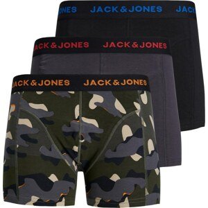 Jack & Jones Junior Spodní prádlo 'Cramp' tmavě šedá / tmavě zelená / oranžová / černá