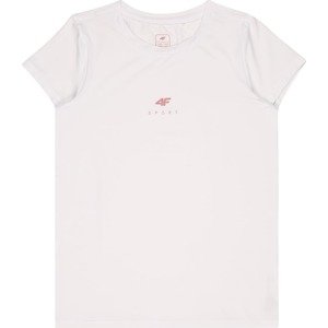 4F Funkční tričko pastelově červená / přírodní bílá