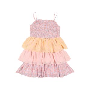 Šaty 'Minka' Bardot Junior světlemodrá / jasně oranžová / růžová