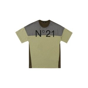 Tričko N°21 khaki / jedle / černá / bílá