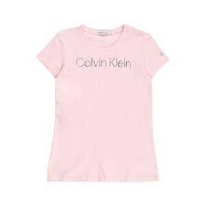 Tričko Calvin Klein Jeans pink / stříbrná