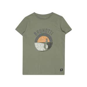 Funkční tričko 'Timmy' Brunotti Kids khaki / oranžová / černá / bílá
