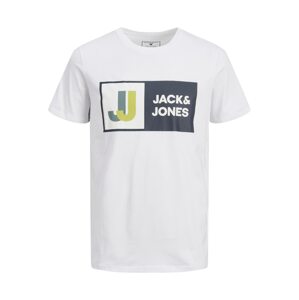 Tričko Jack & Jones Junior marine modrá / jablko / bílá