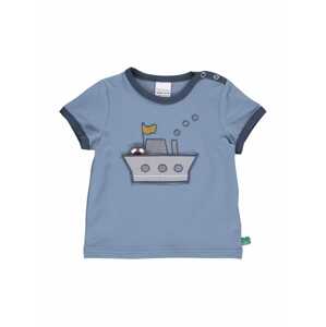 Tričko 'Hello Boat' Fred's World by Green Cotton námořnická modř / chladná modrá / šedá / bílá