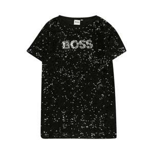 Šaty BOSS Kidswear černá / stříbrná