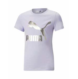 Tričko Puma stříbrně šedá / pastelová fialová